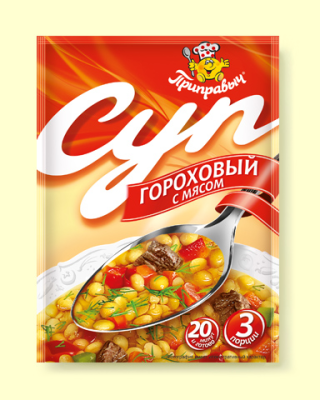 Суп Гороховый с мясом 60г*15шт (шоу-бокс) Приправыч