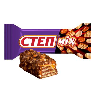 Степ MIX вафельная конфета с изюмом, арахисом и карамелью, в мол.глазури 1*5 кг