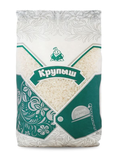 Рис круглозерный 0,8кг*10 КРУПЫШ
