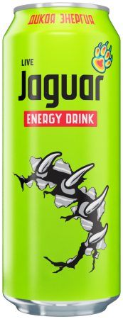 Ягуар Лайв (Live зеленый) тониз напиток б/а газ ж/б 0,45л*12